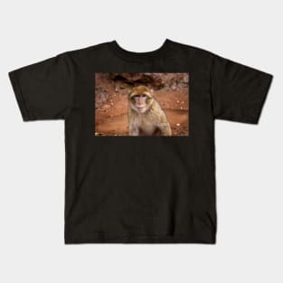 Barbary Macaque Monkey Kids T-Shirt